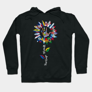 All Countries Flags Sunflower Hispanic Heritage Month Hoodie